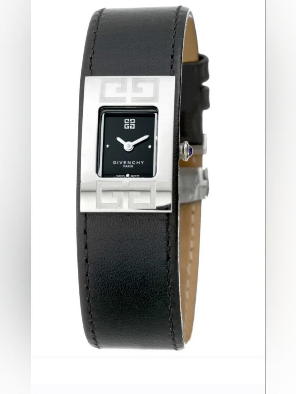 Givenchy Black Leather Strap Women's Logo-Accent Watch